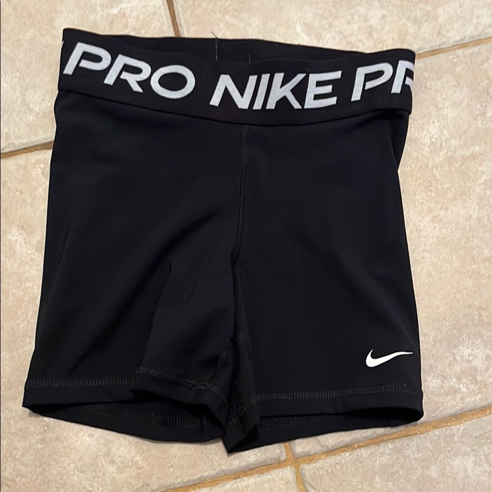Nike Black Shorts with White Logo